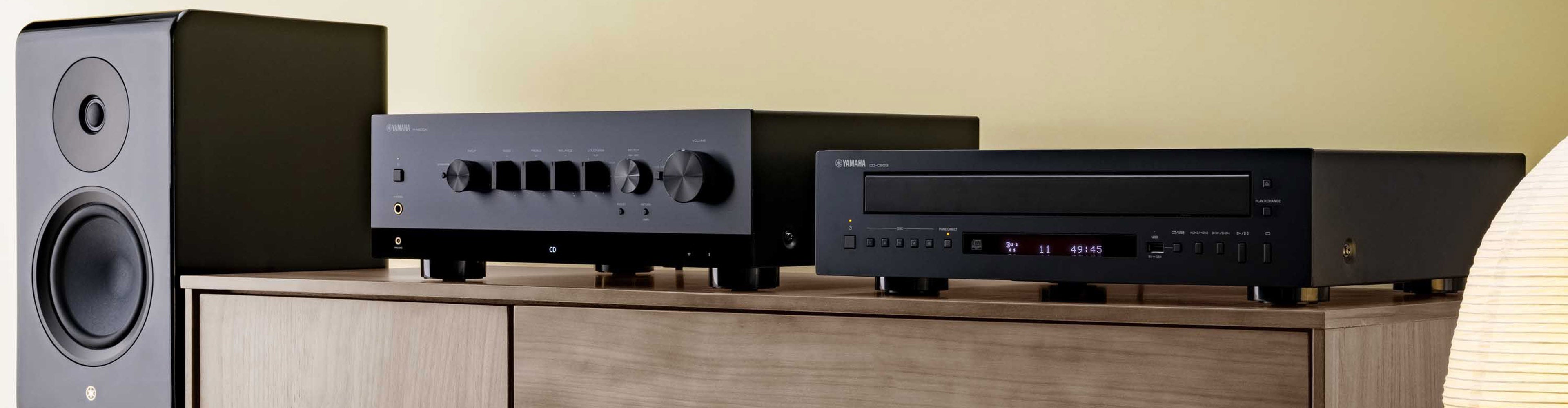 Yamaha Components on cabinet