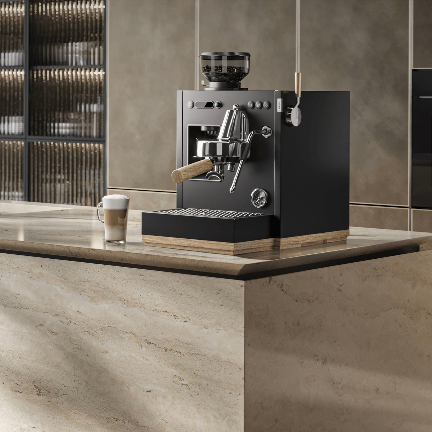 coffee machine on kitchen bench