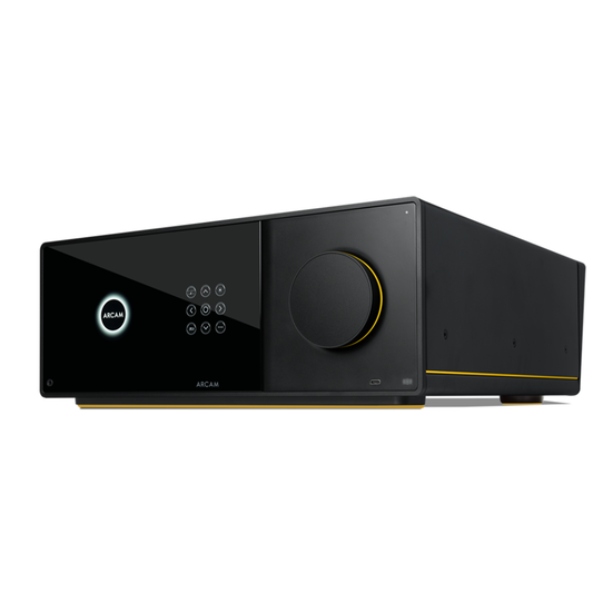Angle view of Arcam AVA15 AV Amplifier on a white background