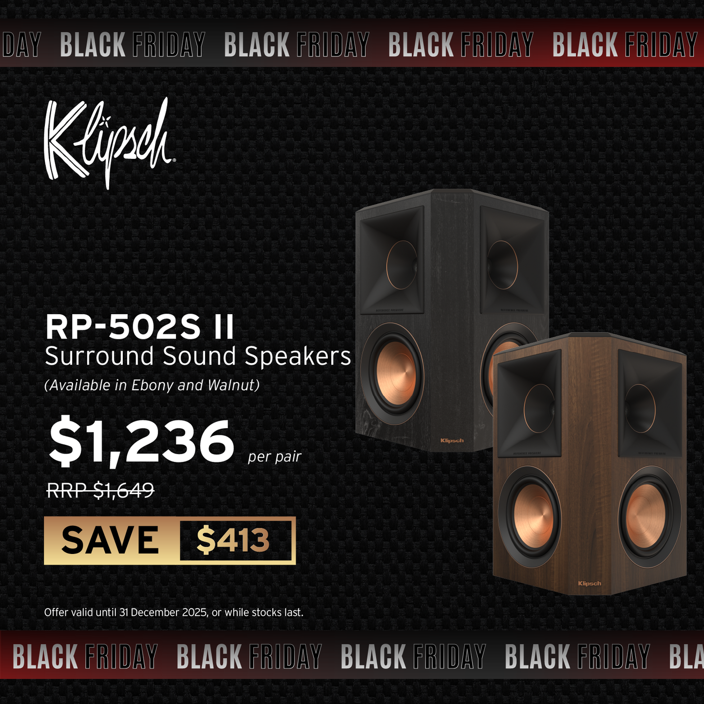 Klipsch RP-502S II Surround Speakers