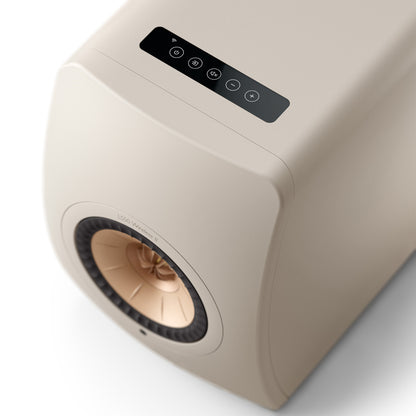 KEF LS50 Meta Sand Shell close up of top panel