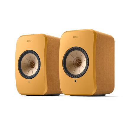 Pair of KEF LSX II Speakers in Amber Haze