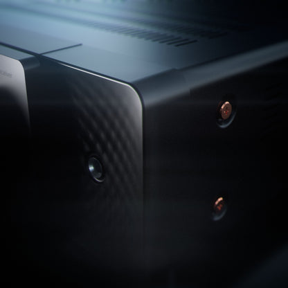 Close up of Marantz Cinema 70s Series 2 AV Receiver in black finish