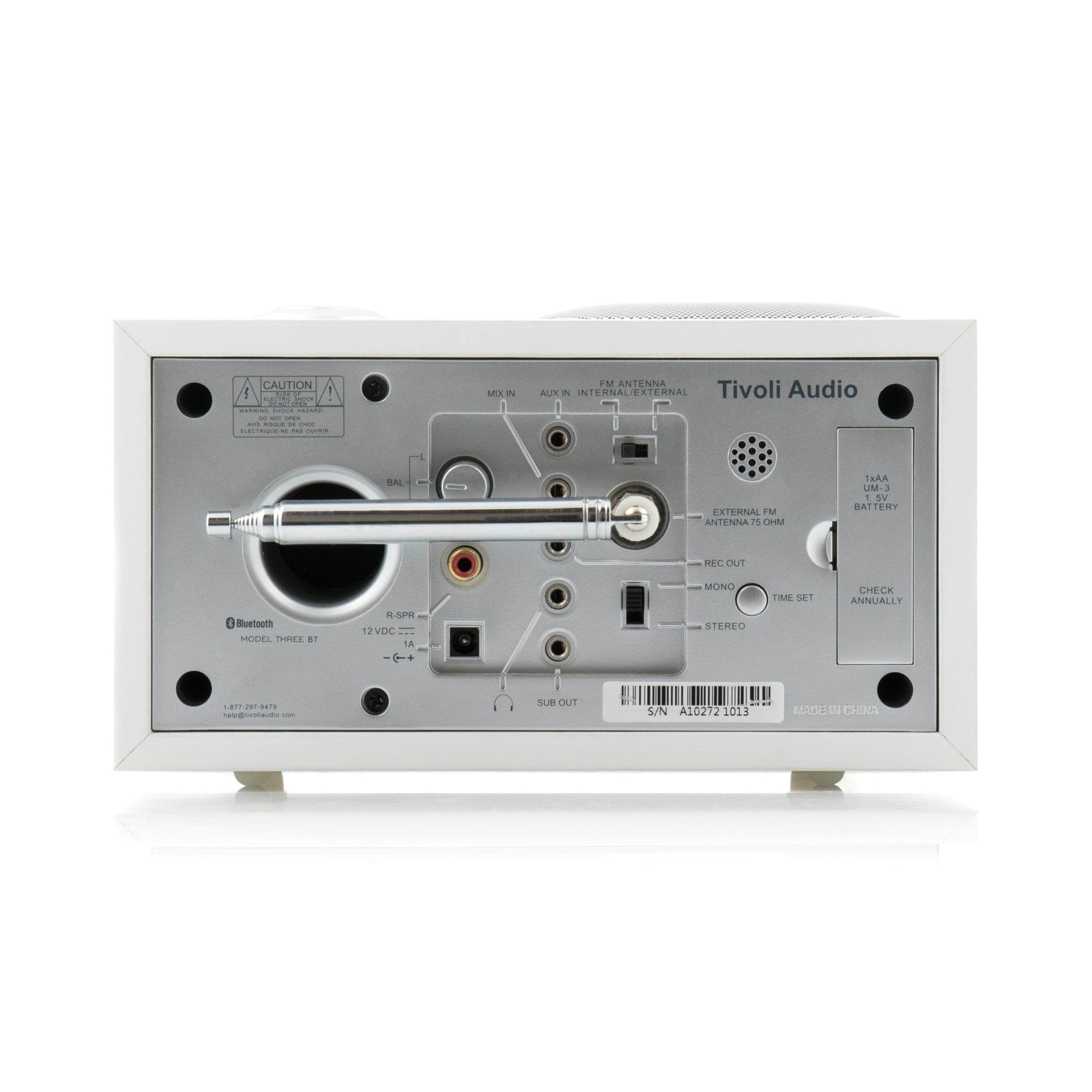 Tivoli Audio Model Three BT White - Rear