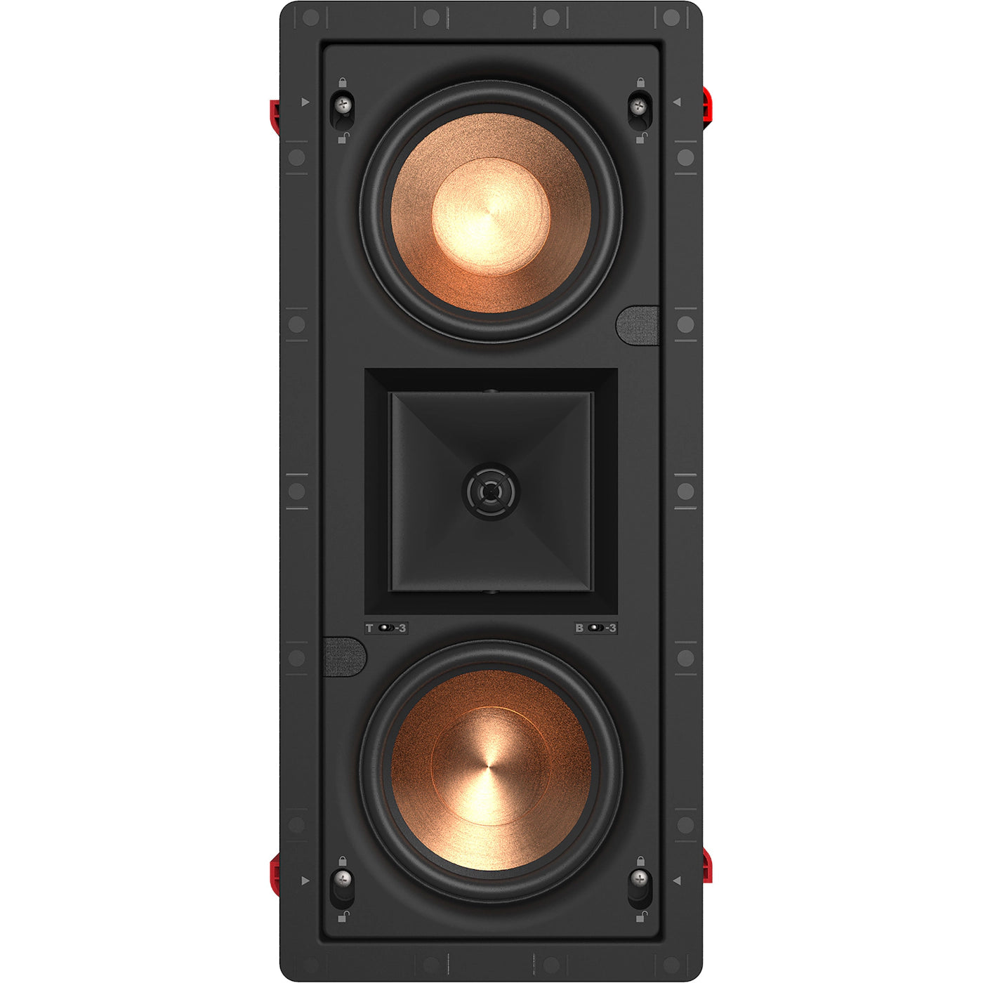 Front view of Klipsch PRO-25RW LCR In-Wall Speaker