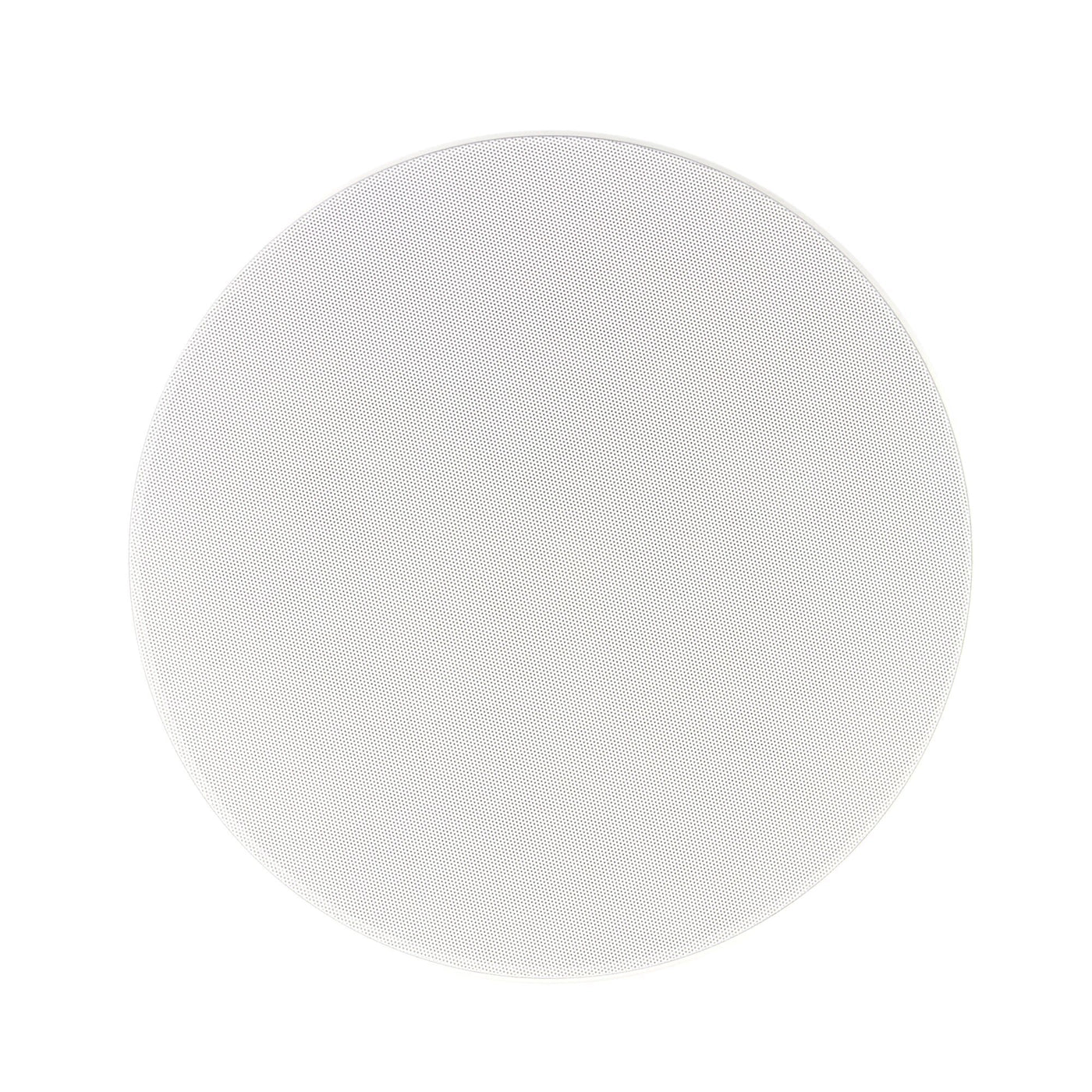 Front view of Klipsch THX-5002-S In-Ceiling Speaker with white grille on