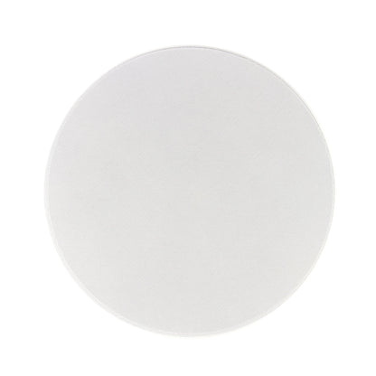 Front view of Klipsch THX-5002-S In-Ceiling Speaker with white grille on
