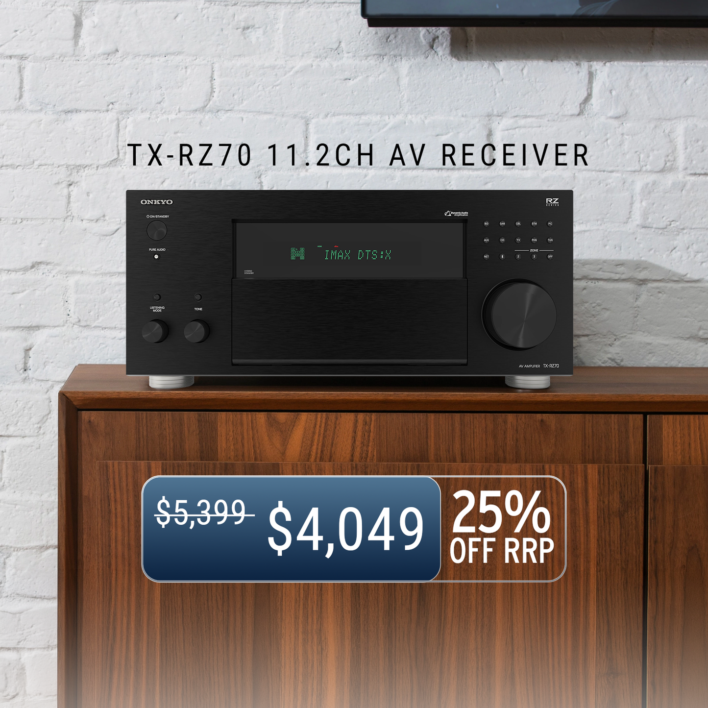 Onkyo TX-RZ70 11.2 Channel 8K AV Receiver