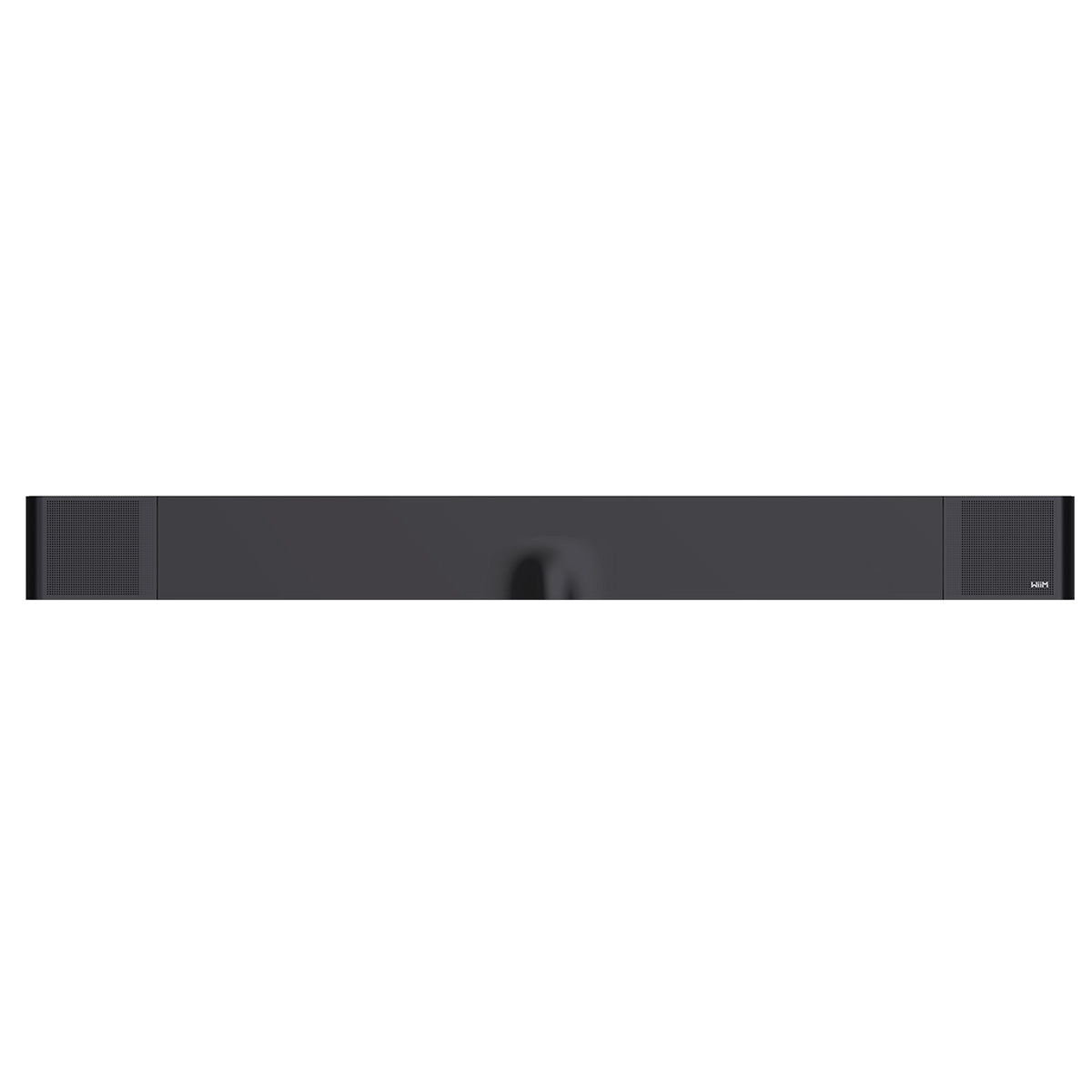 Gloss black WiiM Bar 3.0.2 Dolby Atmos Soundbar on white background