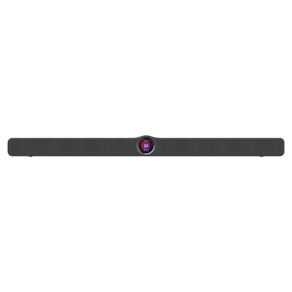 Front view of matte black WiiM Bar 3.0.2 Dolby Atmos Soundbar on white background