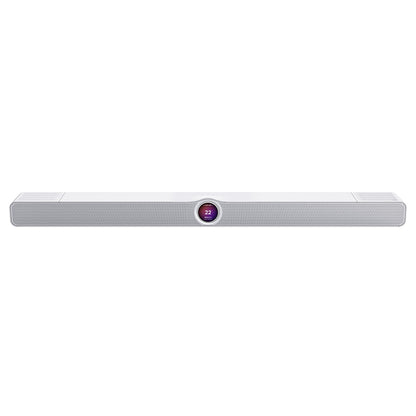 Front view of matte white WiiM Bar 3.0.2 Dolby Atmos Soundbar on white background