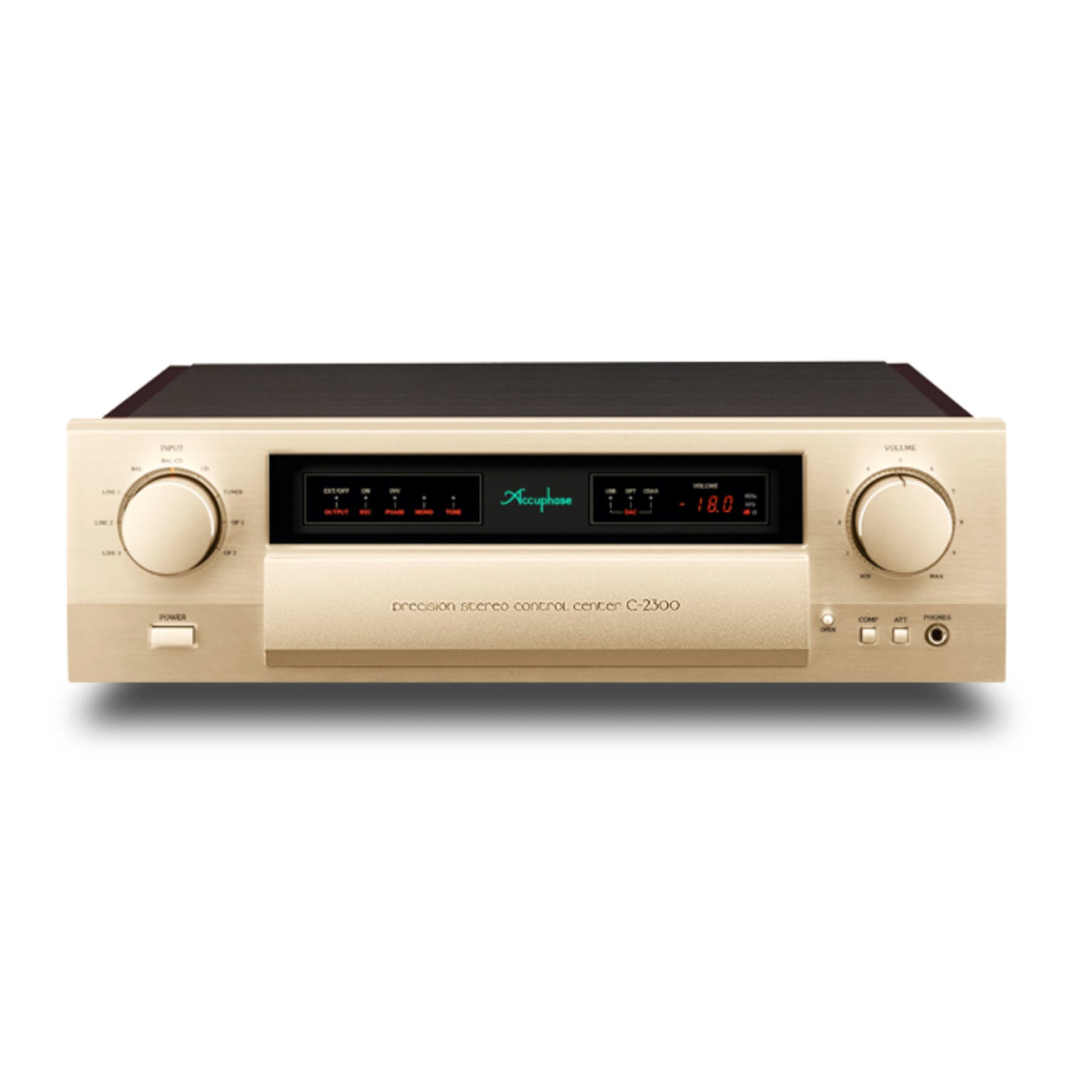 Front view of Accuphase C-2300 Preamplifier