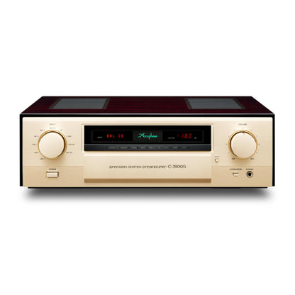 Front view of Accuphase C-3900S Preamplifier on white background