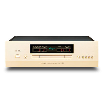 Front view of Accuphase DP-570S SACD/CD Player on white background