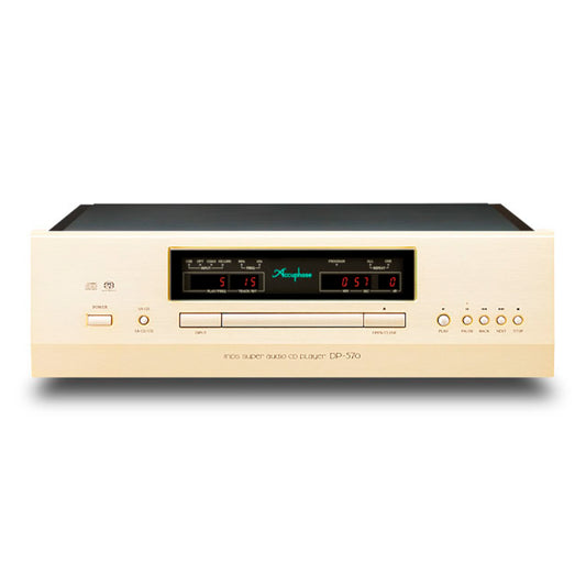 Front view of Accuphase DP-570S SACD/CD Player on white background