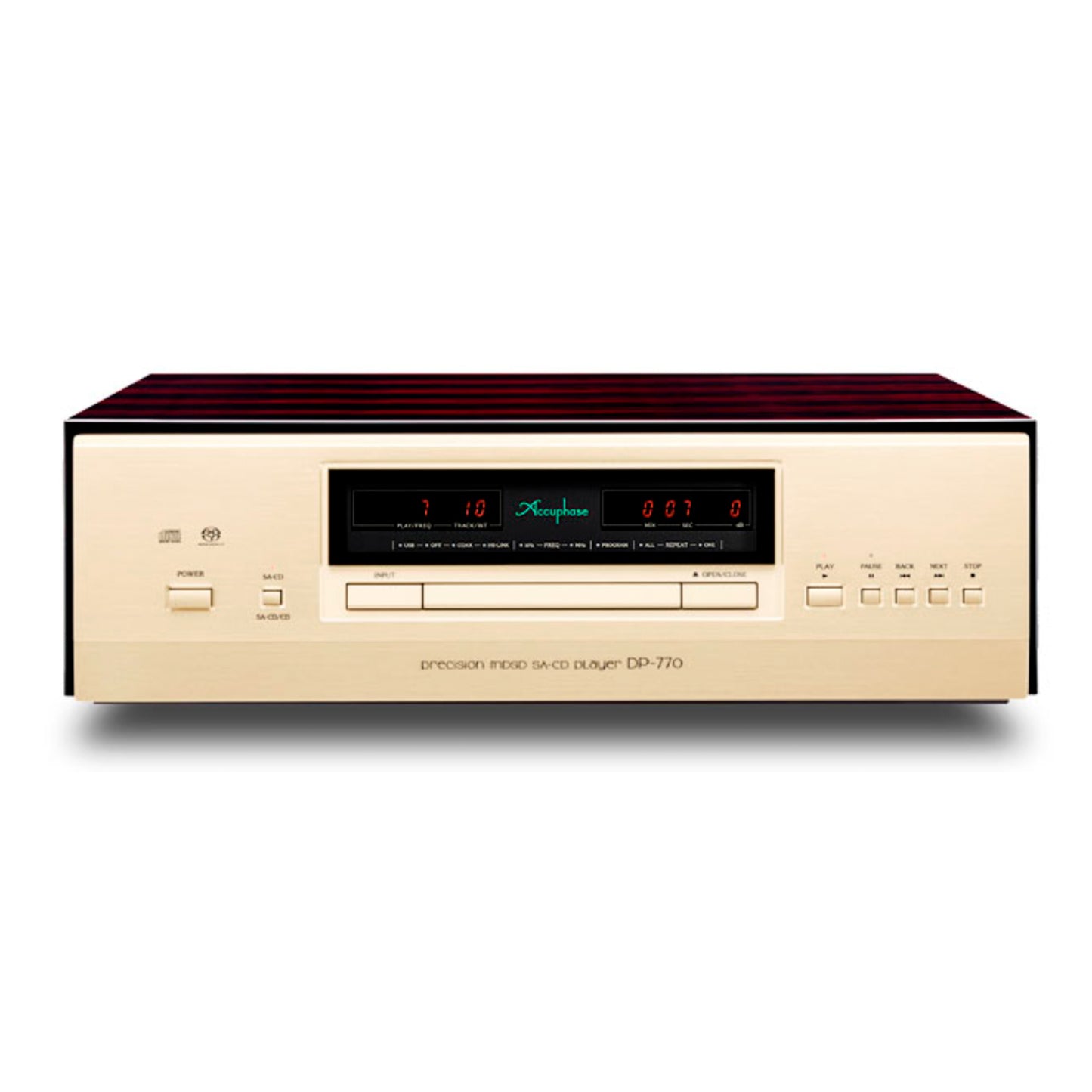 Front view of Accuphase DP-770 SACD/CD Player on white background
