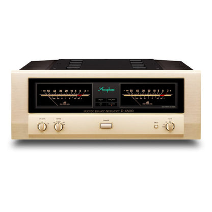 Front view of Accuphase P-4600 Stereo Power Amplifier on white background