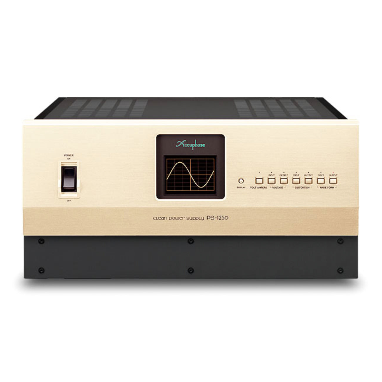 Front view of Accuphase PS-1250 Clean Power Supply on a white background