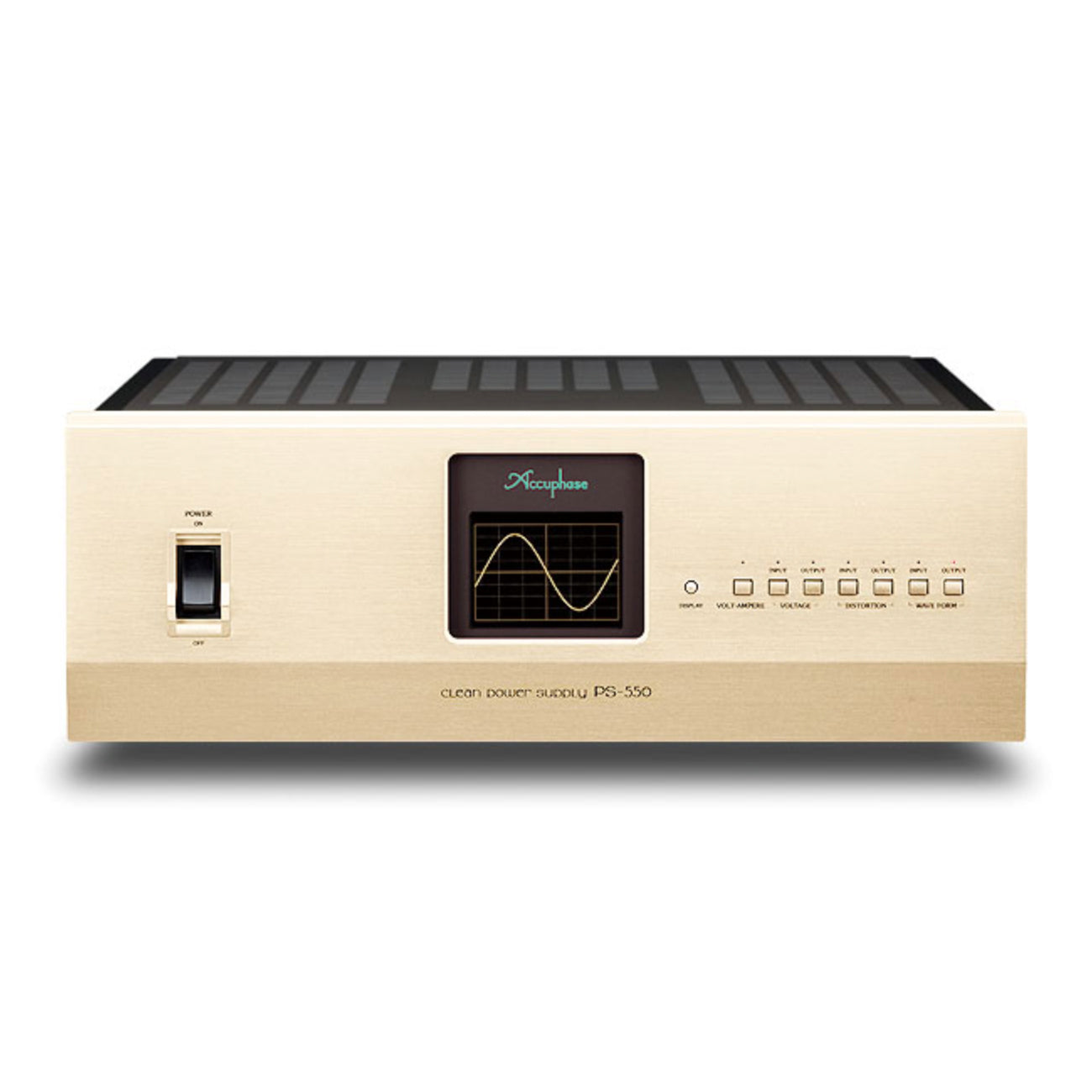 Front view of Accuphase PS-550 Clean Power Supply on white background