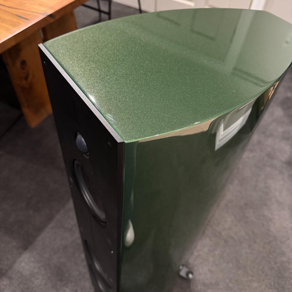 Acoustic Energy Corinium Floorstanding Speakers in british racing green