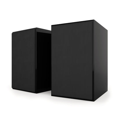 Pair of Acoustic Energy AE1 40th Anniversary Edition in gloss black with grilles on