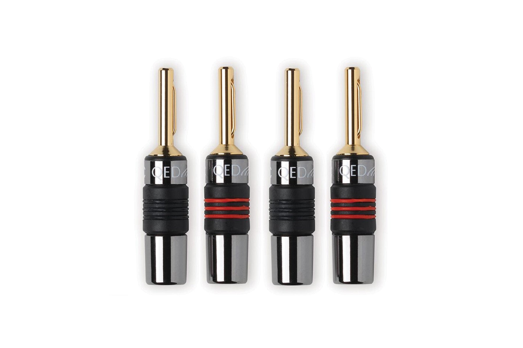 QED AirLoc Metal banana plugs come fitted to this cable