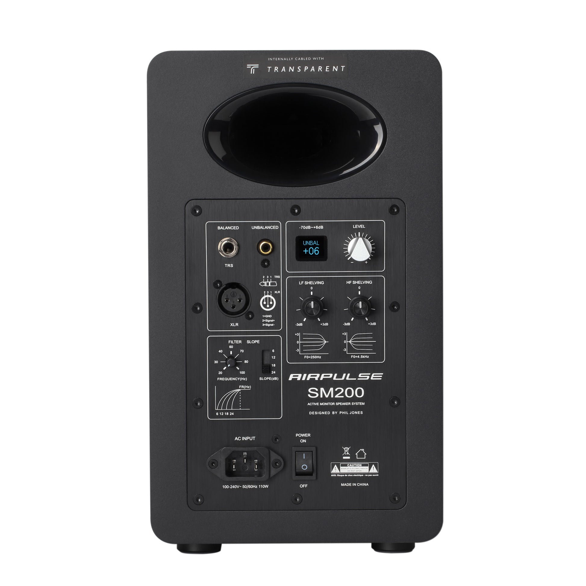 Airpulse SM200 Powered Studio Monitors - Rear