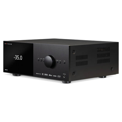 Front angle of Anthem AVM 70 8K Preamp/Processor on white background