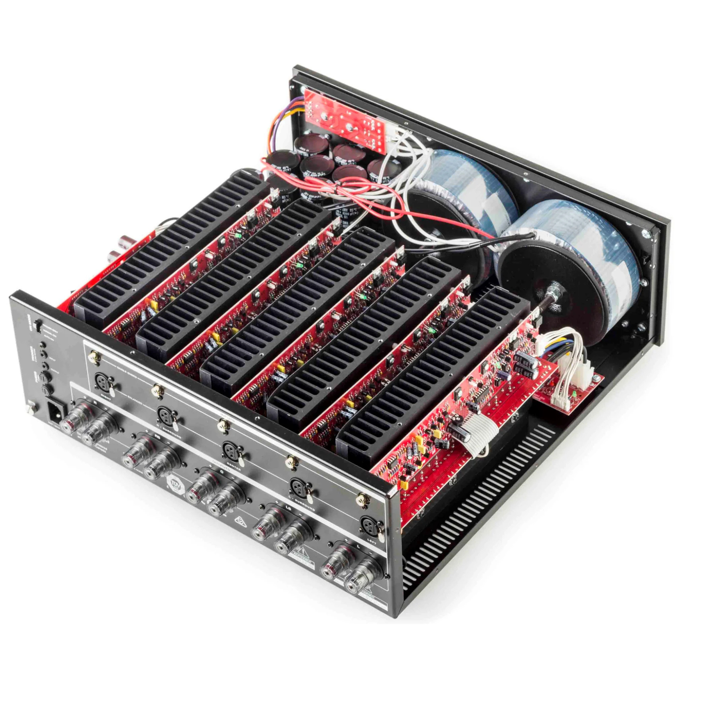 Internal view of Anthem MCA 525 Gen 2 Power Amplifier on white background