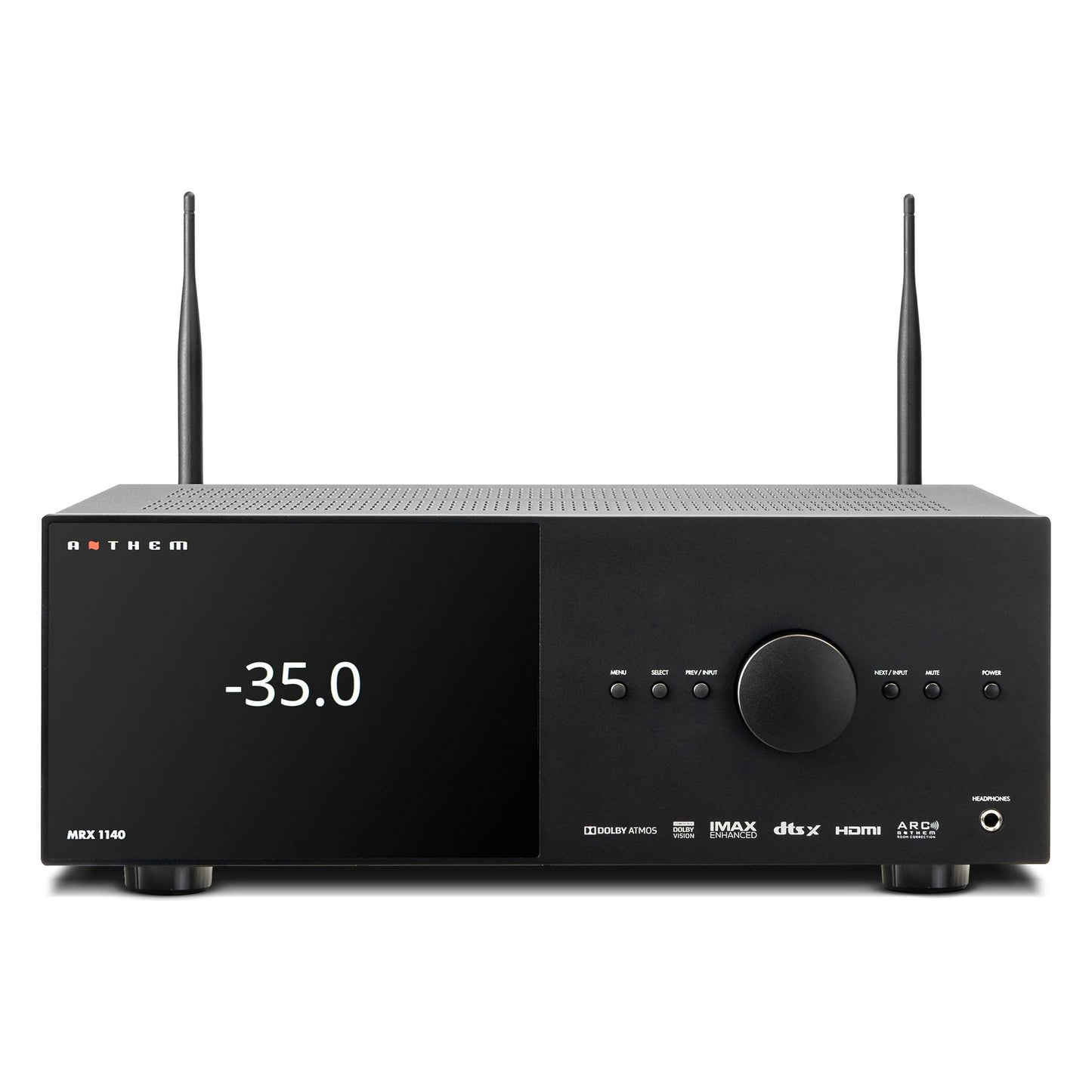 Front view of Anthem MRX 1140 8K Home Theatre Receiver