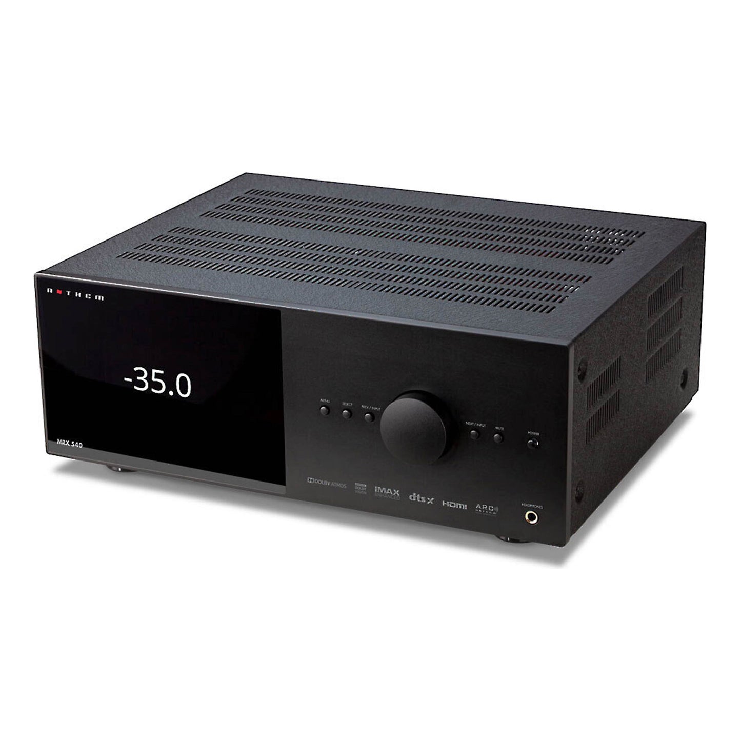 Top view of Anthem MRX 540 8K Home Theatre Receiver on white background