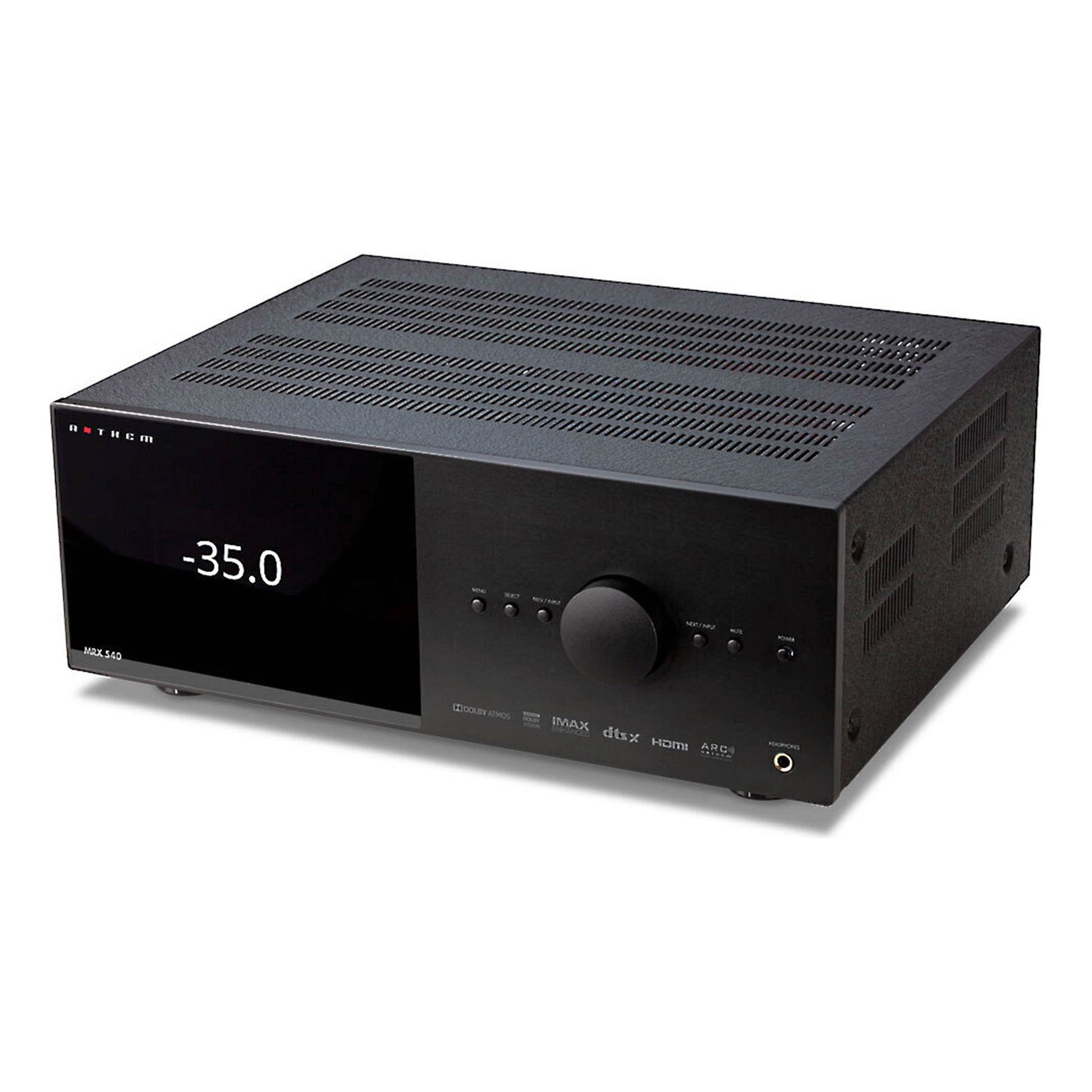 Top view of Anthem MRX 540 8K Home Theatre Receiver on white background