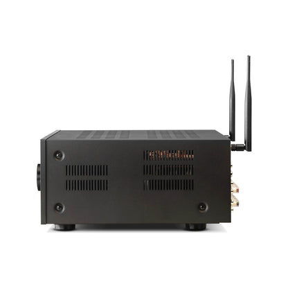 Side view of Anthem MRX 740 8K Home Theatre Receiver on white background