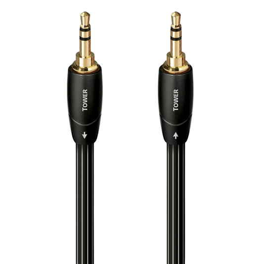 AudioQuest Tower 3.5mm to 3.5mm Cable on white background