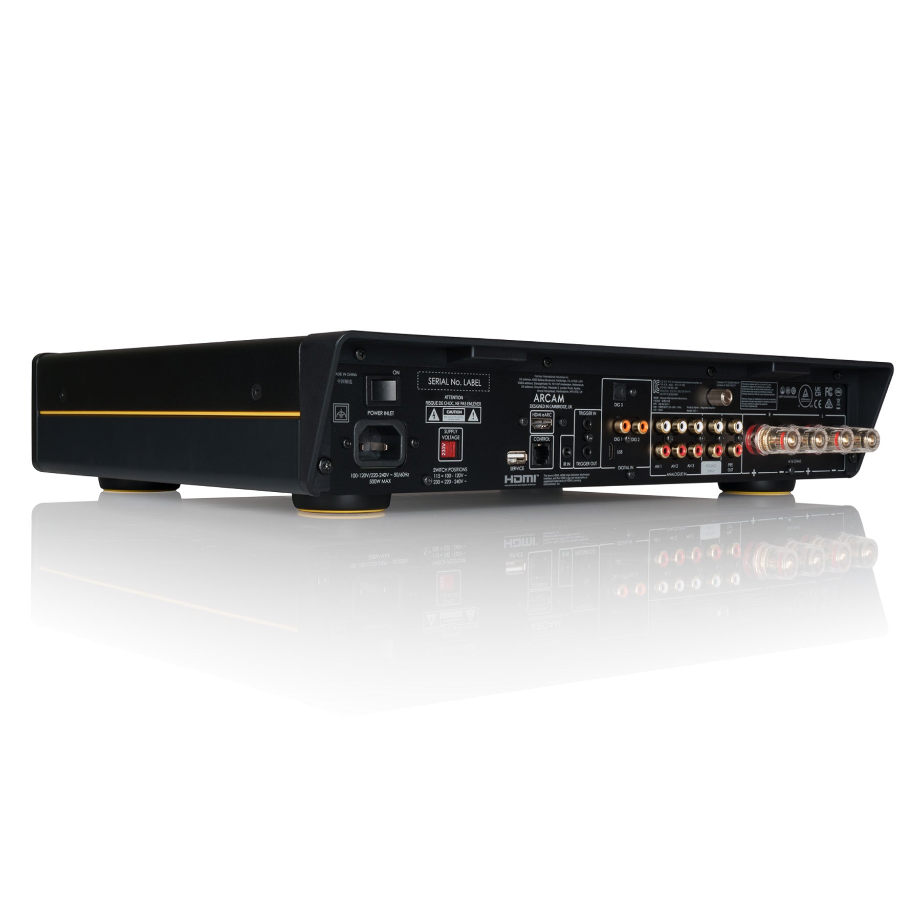 Back angle view of Arcam A25+ Integrated Amplifier