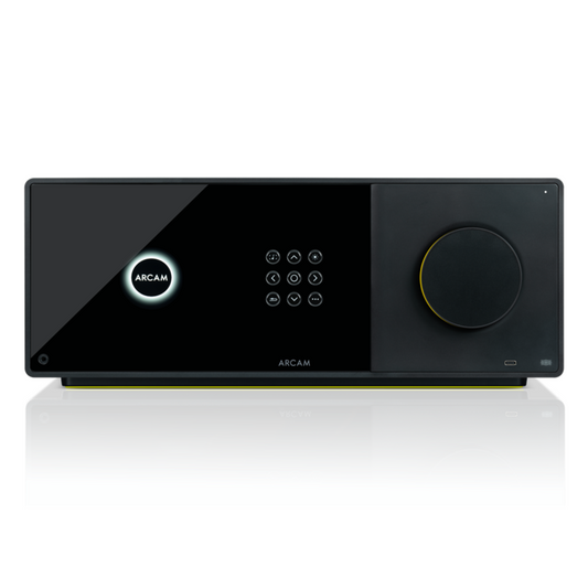 Front view of Arcam AVP45 AV Processoron white background