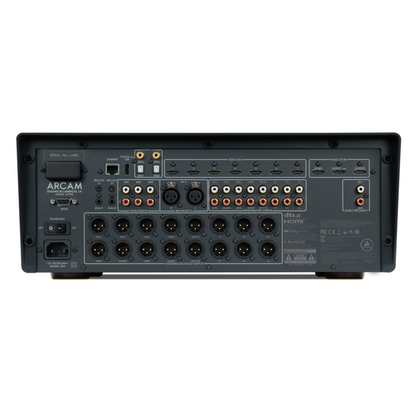 Rear panel of the Arcam AVP45 AV Processor on a white background