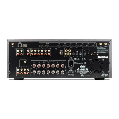 Back of Arcam AVR5 4K Home Theatre Receiver