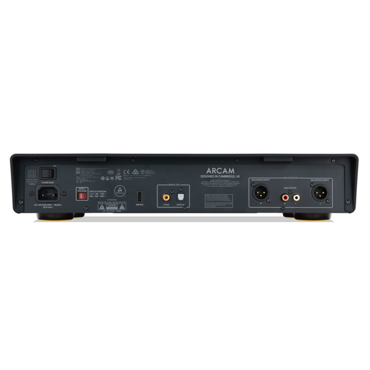 Back view of Arcam CD25 CD Player