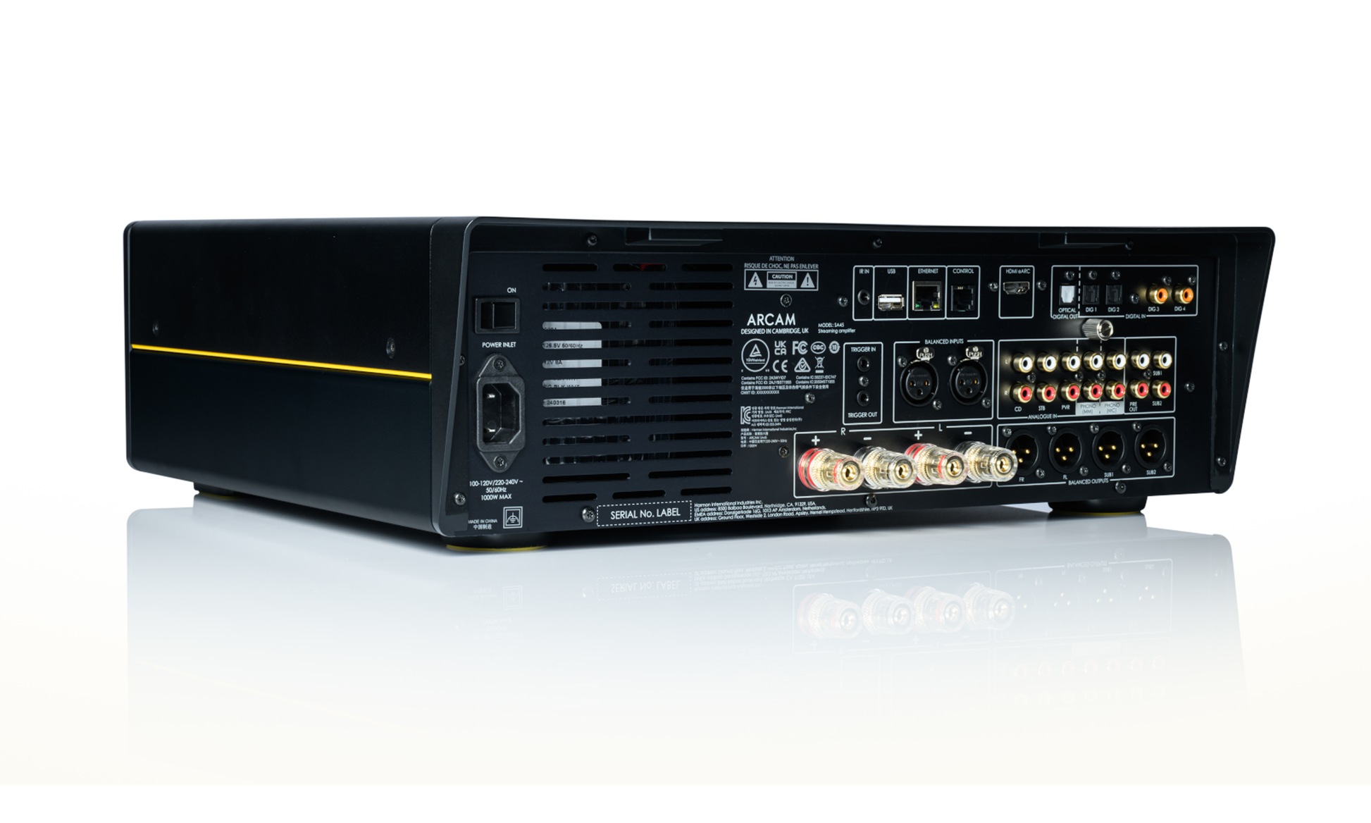 Arcam SA45 Streaming Integrated Amplifier - Rear Angle