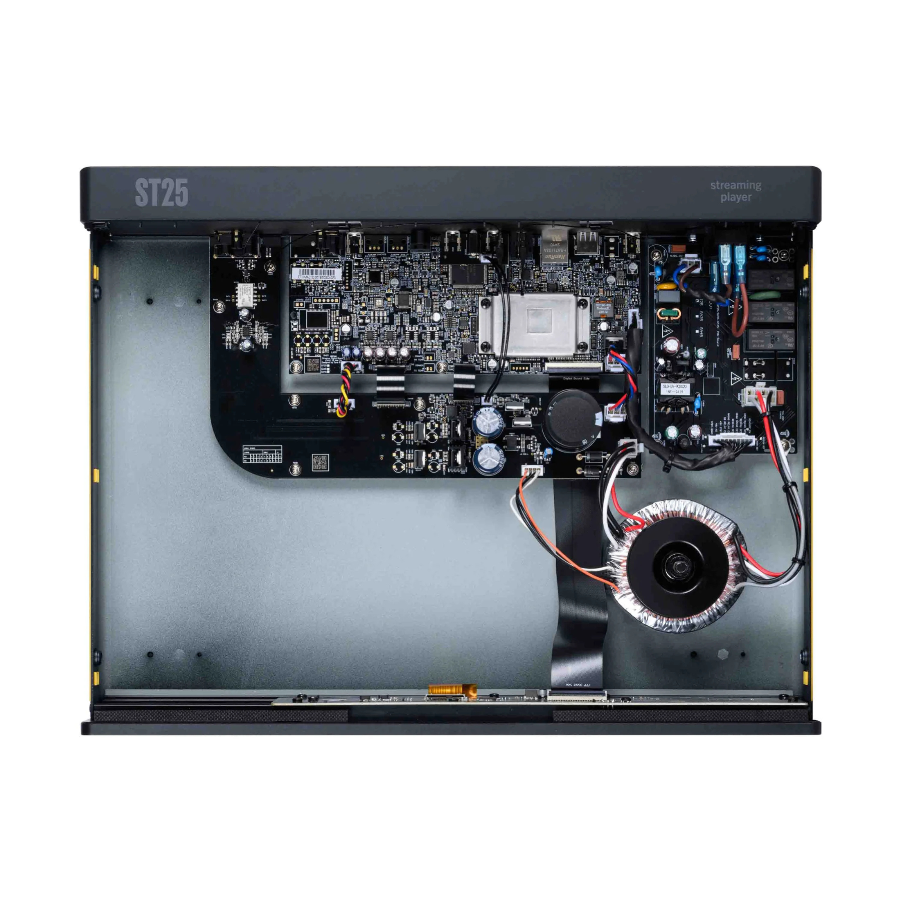 Internal view of Arcam ST25 Network Music Player on white background