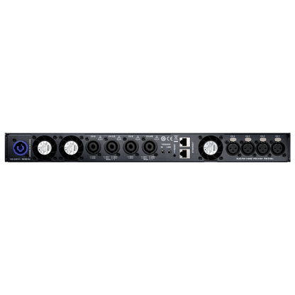 Back view of Ascendo DSP4-6602 Amplifier - showing connections