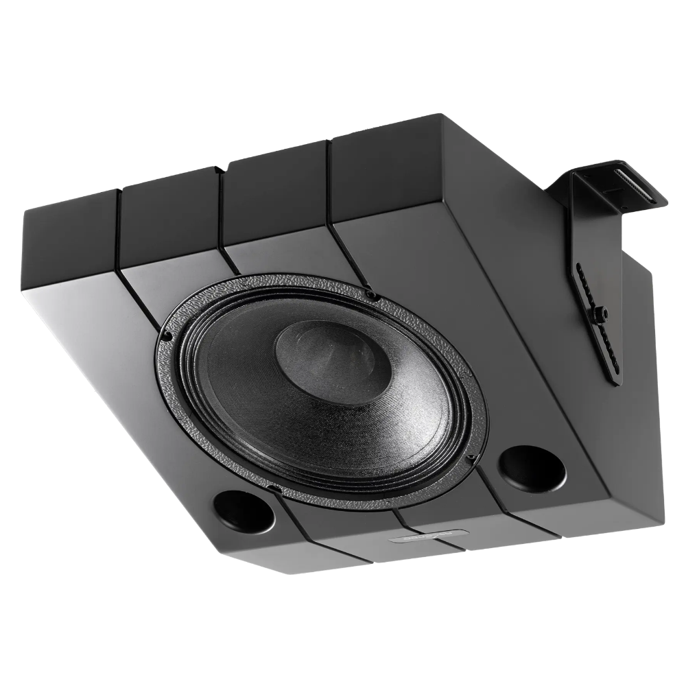 Black Ascendo The10 Passive Wedge 30 Speaker with grille off