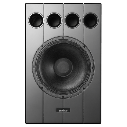 Front view of Ascendo THE12 Passive On-Wall Speakers on white background