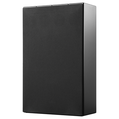 Front angle of Ascendo THE12 Passive On-Wall Speakers on white background - with grille on