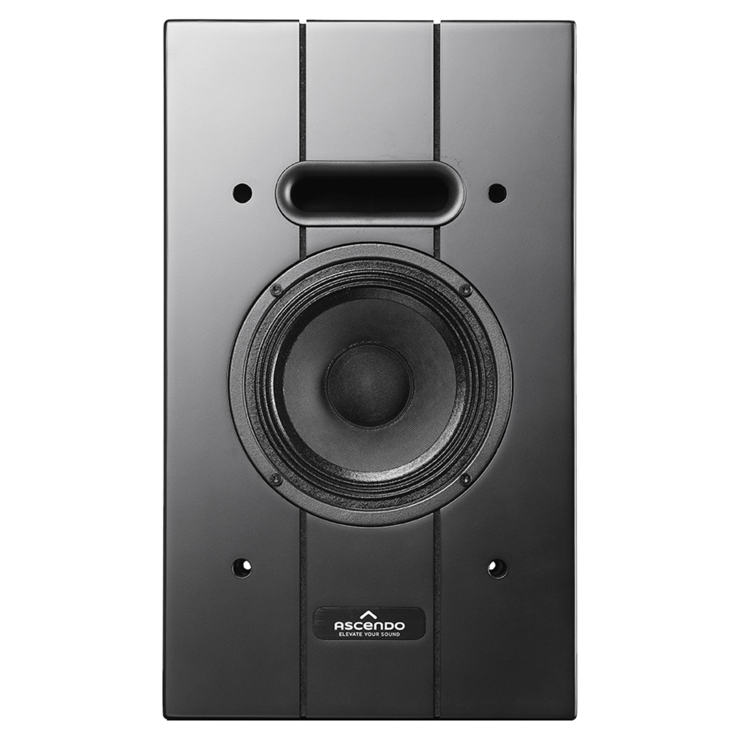 Front view of Ascendo THE6 Passive On-Wall Speakers on white background