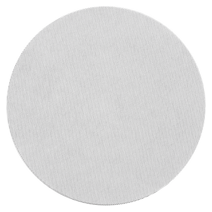 Front view of Ascendo The6 Pro Passive In-Ceiling Speaker with round grille on