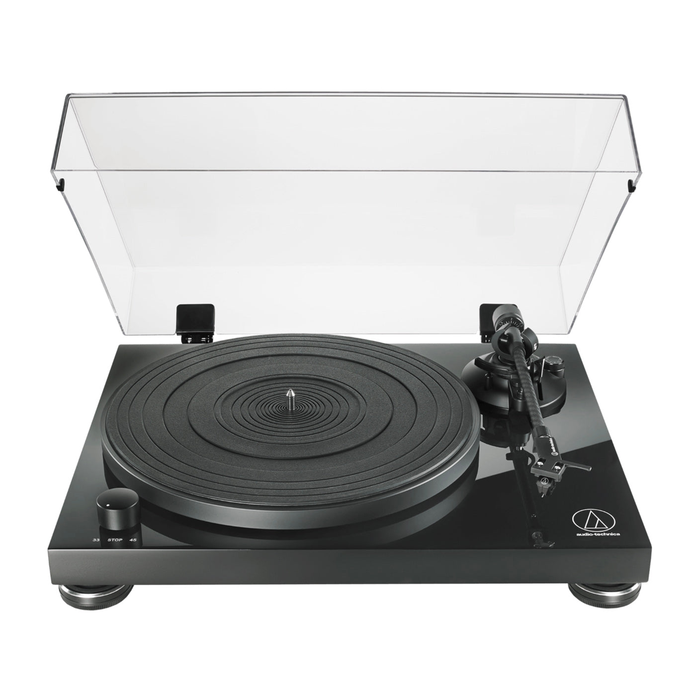 Audio Technica AT-LPW50PB Turntable - Lid Open
