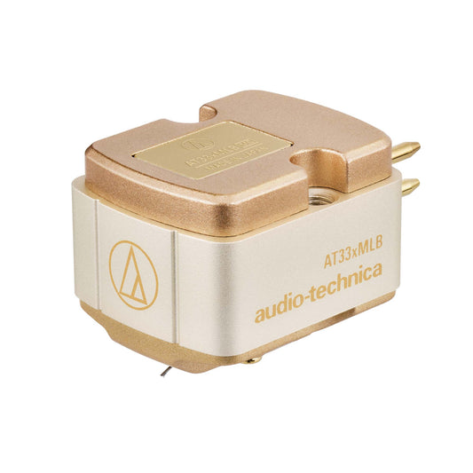 Audio Technica AT33xMLB Moving Coil Cartridge on white background