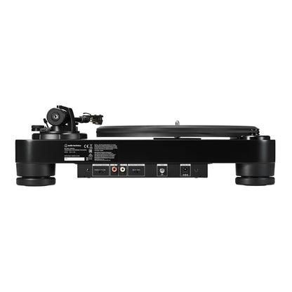 Back view of the Audio Technica AT-LP7X Turntable on a white background